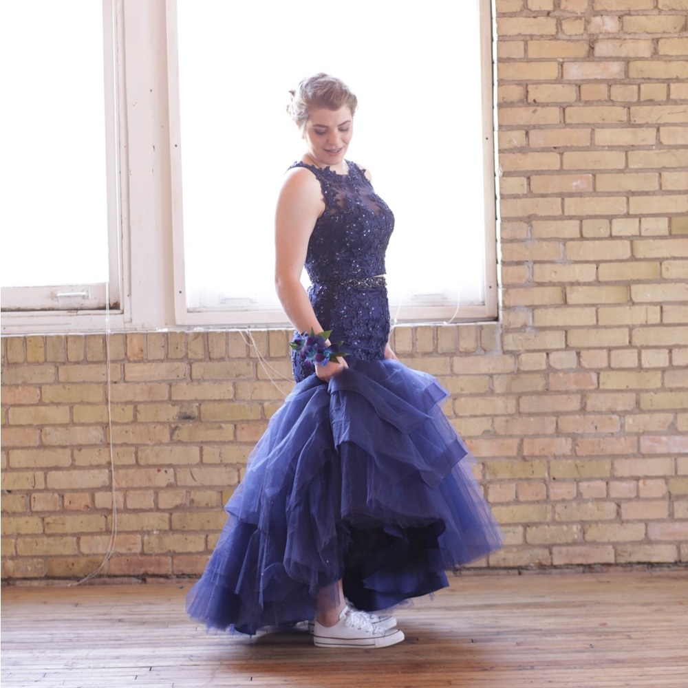 Two-piece prom dress